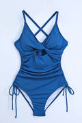Cutout V - Neck Spaghetti Strap One - Piece Swimwear - Your Second Look