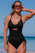 Cutout V - Neck Spaghetti Strap One - Piece Swimwear - Your Second Look