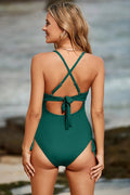 Cutout V - Neck Spaghetti Strap One - Piece Swimwear - Your Second Look