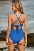 Cutout V - Neck Spaghetti Strap One - Piece Swimwear - Your Second Look