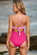 Cutout V - Neck Spaghetti Strap One - Piece Swimwear - Your Second Look
