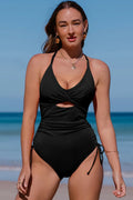Cutout V - Neck Spaghetti Strap One - Piece Swimwear - Your Second Look