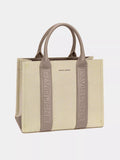 David Jones Canvas Tote Handbag with Contrast Leather Handles - Your Second Look