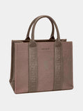 David Jones Canvas Tote Handbag with Contrast Leather Handles - Your Second Look