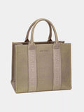 David Jones Canvas Tote Handbag with Contrast Leather Handles - Your Second Look