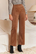 Decorative Button Straight Leg Pants - Your Second Look