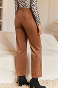 Decorative Button Straight Leg Pants - Your Second Look