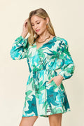 Double Take Full Size Floral Long Sleeve Romper with Pockets - Your Second Look