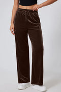 Drawstring Elastic Waist Straight Leg Pants - Your Second Look