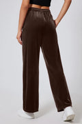 Drawstring Elastic Waist Straight Leg Pants - Your Second Look