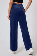 Drawstring Elastic Waist Straight Leg Pants - Your Second Look