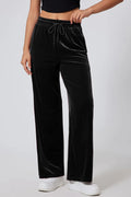 Drawstring Elastic Waist Straight Leg Pants - Your Second Look