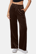 Drawstring Elastic Waist Straight Leg Pants - Your Second Look