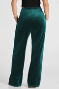 Drawstring Elastic Waist Straight Leg Pants - Your Second Look