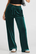 Drawstring Elastic Waist Straight Leg Pants - Your Second Look