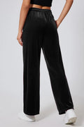 Drawstring Elastic Waist Straight Leg Pants - Your Second Look