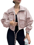 Drawstring Hem Zip Up Jacket - Your Second Look