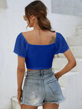 Drawstring Short Sleeve Crop Top - Your Second Look