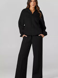 Drop Shoulder Zip Up Jacket and Drawstring Pants Set - Your Second Look