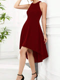 Elegant High - Low Hem Sleeveless Dress - Your Second Look