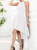 Elegant High - Low Hem Sleeveless Dress - Your Second Look