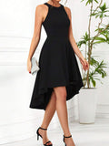 Elegant High - Low Hem Sleeveless Dress - Your Second Look