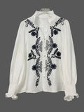 Embroidered Long Sleeve Blouse - Your Second Look