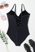 Embroidered V - Neck One - Piece Swimwear - Your Second Look