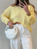 Everyday Boat Neck Drop Shoulder Sweater - Your Second Look