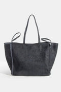 Fame Suede Tote Faux Leather Trim Shoulder Strap - Your Second Look
