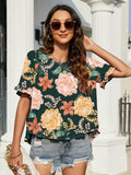 Floral Flounce Sleeve Blouse - Your Second Look