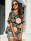 Floral Flounce Sleeve Blouse - Your Second Look