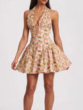 Floral Halter Neck Mini Dress - Your Second Look