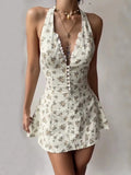 Floral Halter Neck Mini Dress - Your Second Look