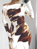 Floral Print One Shoulder Maxi Dress - Your Second Look