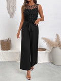 Flower Sleeveless Wide Leg Jumpsuit - Your Second Look