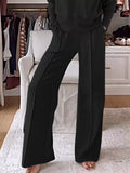 Full Size Cozy V - Neck Top and Pants Set Plus Size - Your Second Look