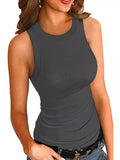 Full Size Ribbed Round Neck Tank Plus Size - Your Second Look