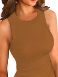 Full Size Ribbed Round Neck Tank Plus Size - Your Second Look