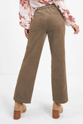 Half Elastic Waist Straight Pants - Your Second Look