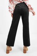 Half Elastic Waist Straight Pants - Your Second Look