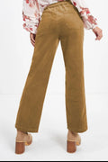 Half Elastic Waist Straight Pants - Your Second Look