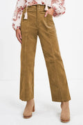 Half Elastic Waist Straight Pants - Your Second Look