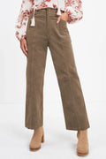 Half Elastic Waist Straight Pants - Your Second Look