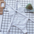 Halter Neck Deep V Tied One - Piece Swimsuit - Your Second Look