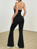 Halter Neck Flare Jumpsuit - Your Second Look