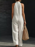 Halter Neck Wide - Leg Jumpsuit - Your Second Look