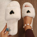 Heart Open Toe Flats Slippers - Your Second Look