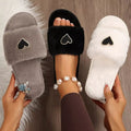 Heart Open Toe Flats Slippers - Your Second Look