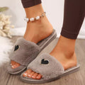 Heart Open Toe Flats Slippers - Your Second Look